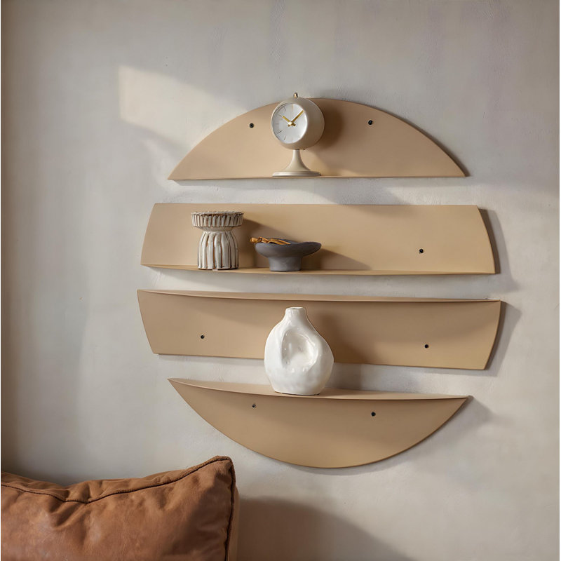 Tablette murale décorative en métal, Taupe