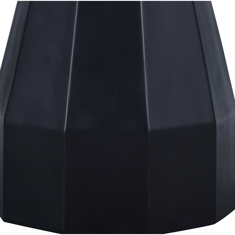 Outdoor Round Dining Table, Black