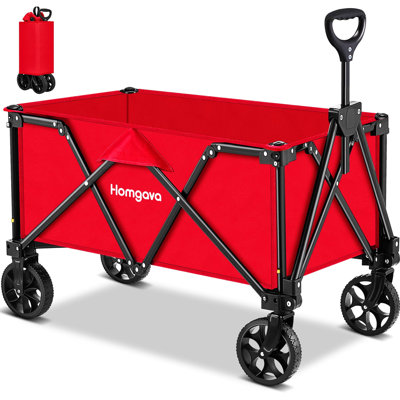 Heavy-Duty Folding Wagon Garden Carts