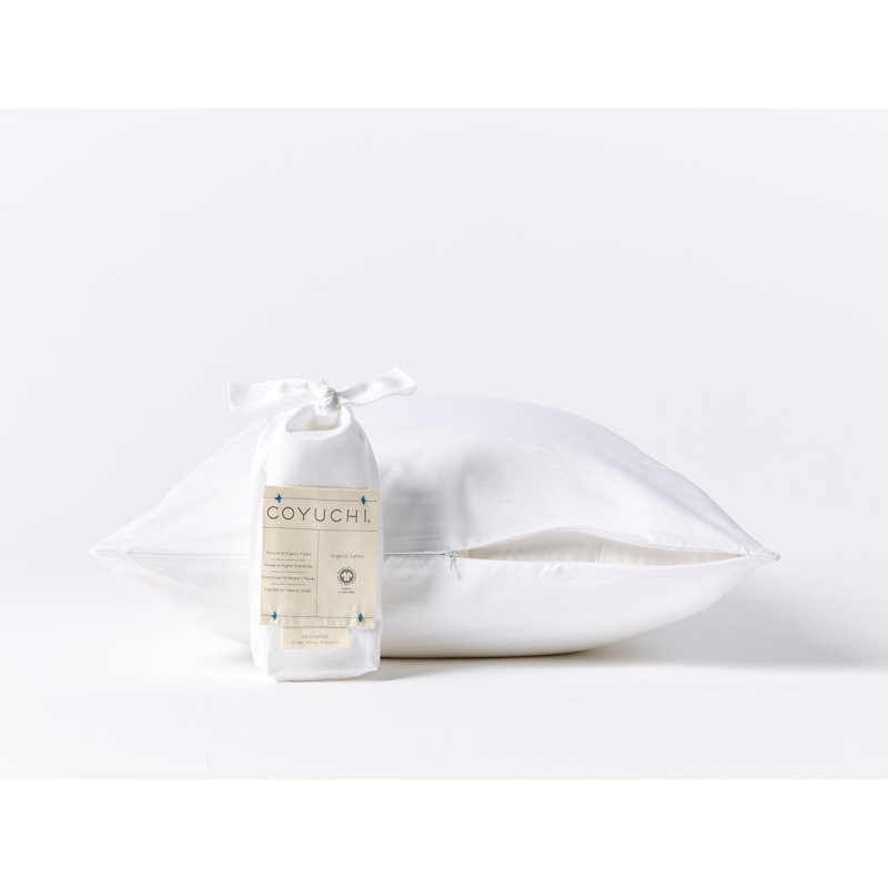 Bedding Essentials 100% Cotton Zipper Pillow Protector, Standard