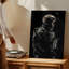 Canvas A Heavily Armoured Soldier Stands In A Dramatic Pose Exuding Wall Art Strength And Determination Set Against A Stark Black Canvas Wall Art-1166414665