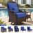 Outdoor Chair Cushions 24 x 24  x 6  Inch, Outdoor Replacement Cushion Set of 5, Back & Seat Patio Cushions for Outdoor Furniture,  Weather Resistant Patio Chair Cushions with Removable Cover and Straps, Navy Blue-1860420464
