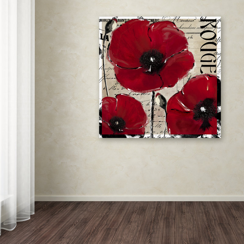 Jadaya «Rouge Two» par Color Bakery, impression sur toile tendue, H 14 po x l 14 po x P 2 po
