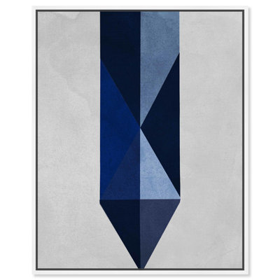 Blue Crayon Canvas Modern Midcentury by Art Remedy