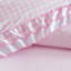 Ensemble de literie romantique en microfibre, édredon rose avec deux volants, lit double / grand lit pour les chambres confortables