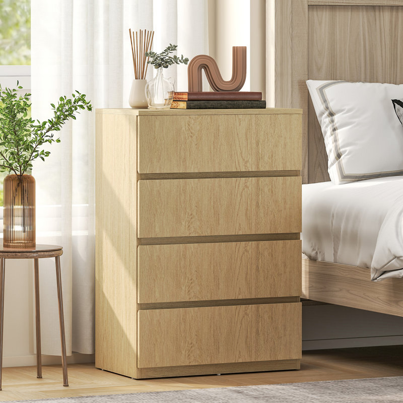55cm W 4 - Drawer Chest of Drawers, Natural