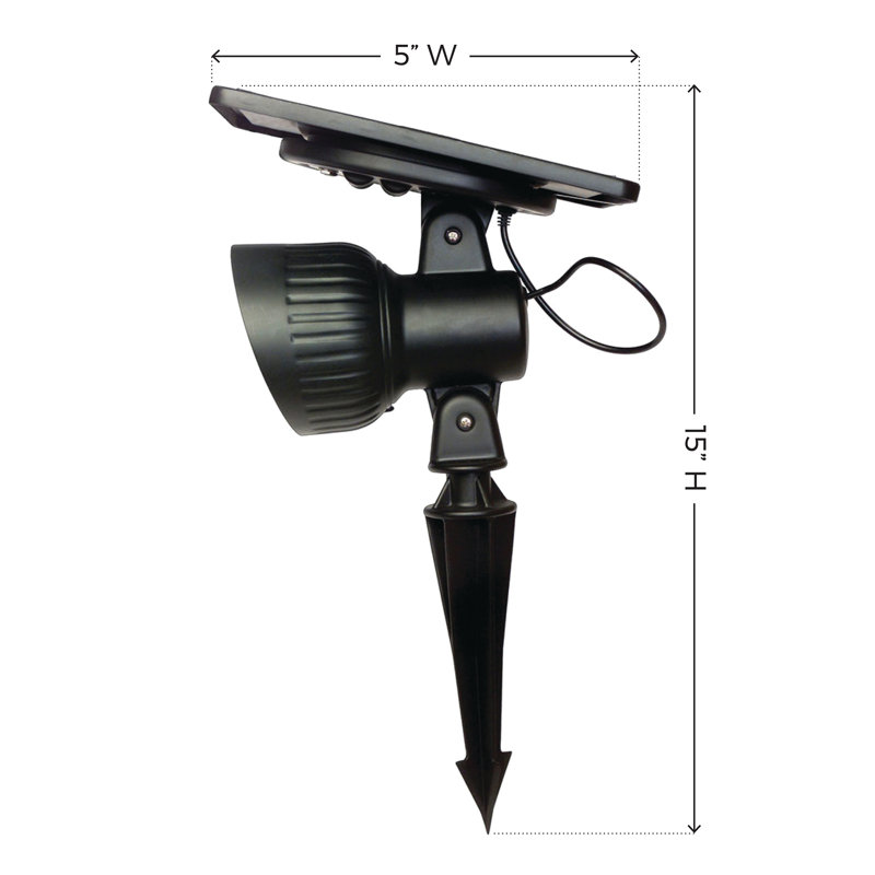 Progressive Bright White LED Solar Garden Spotlight, Cast Aluminum