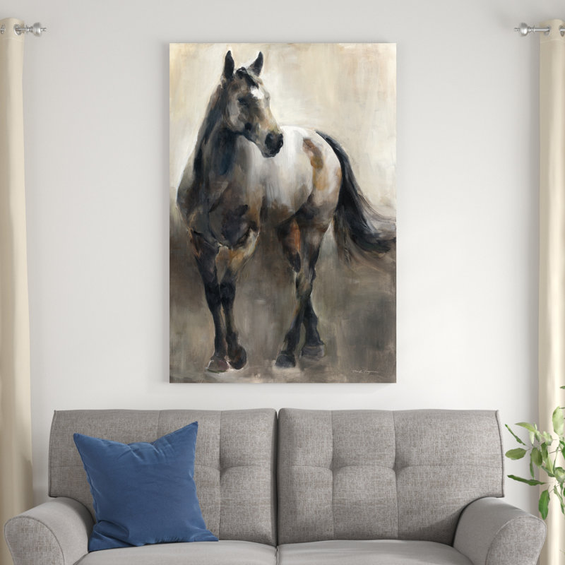 "Copper and Nickel" by Marilyn Hageman Mixed Media Animals Painting Print , 48" H x 32" W x 1.25" D