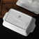 2.7 L Porcelain China Rectangular Baking Pan with Lid