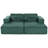 U_Style Corduroy Double Sofa Bed With 2 Pillows-761205091