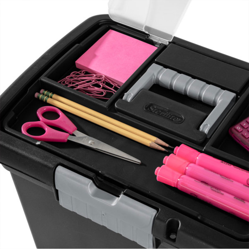 Portable Lockable File Plastic Box Set