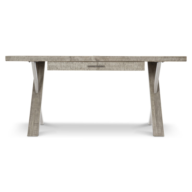 Polk Solid Wood Top Writing Desk with Power Outlet