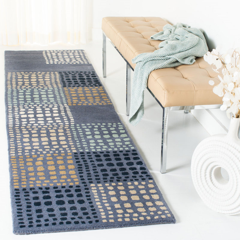 Tanner Hand Tufted Wool Geometric Rug, Runner 2'3" x 9'