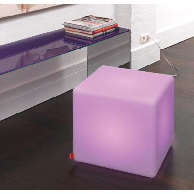 Cube Solid Wood Top Pedestal Square Side Table