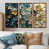 Toile avec cadre flottant brun
