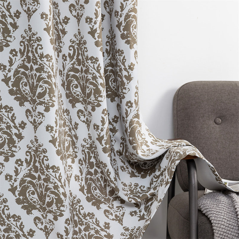 Darrie Blackout Curtains / Drapes Pair, 52" W x 96" L, Deep Khaki
