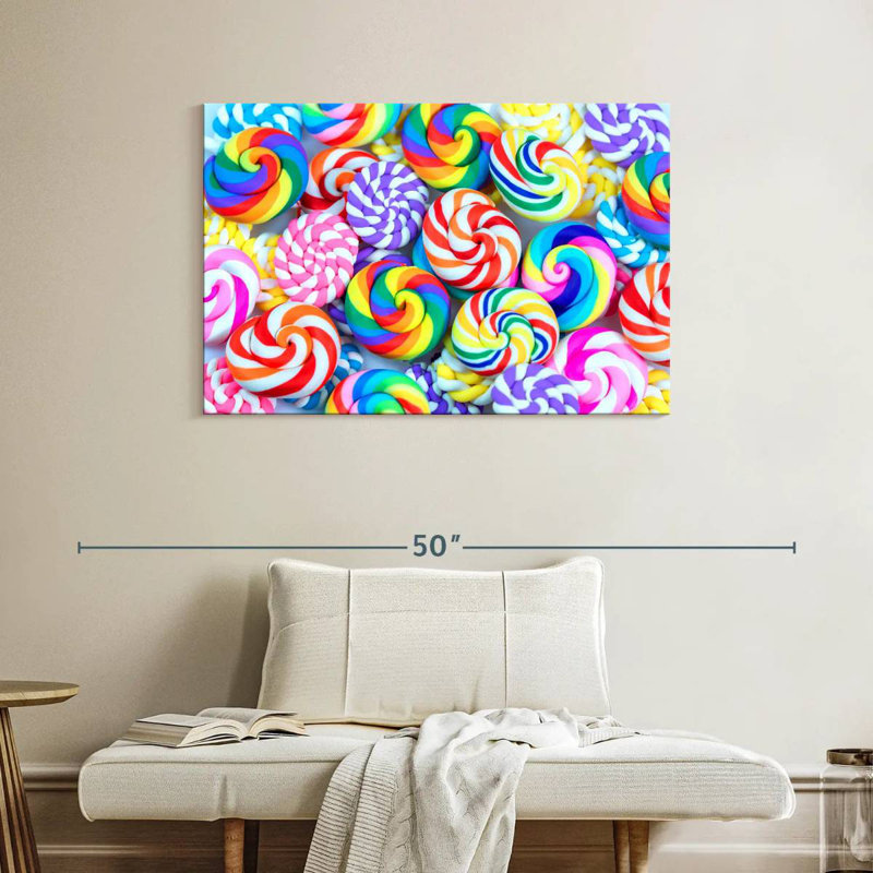 Yarlin Swirled Lollipops, 26" H x 39" W