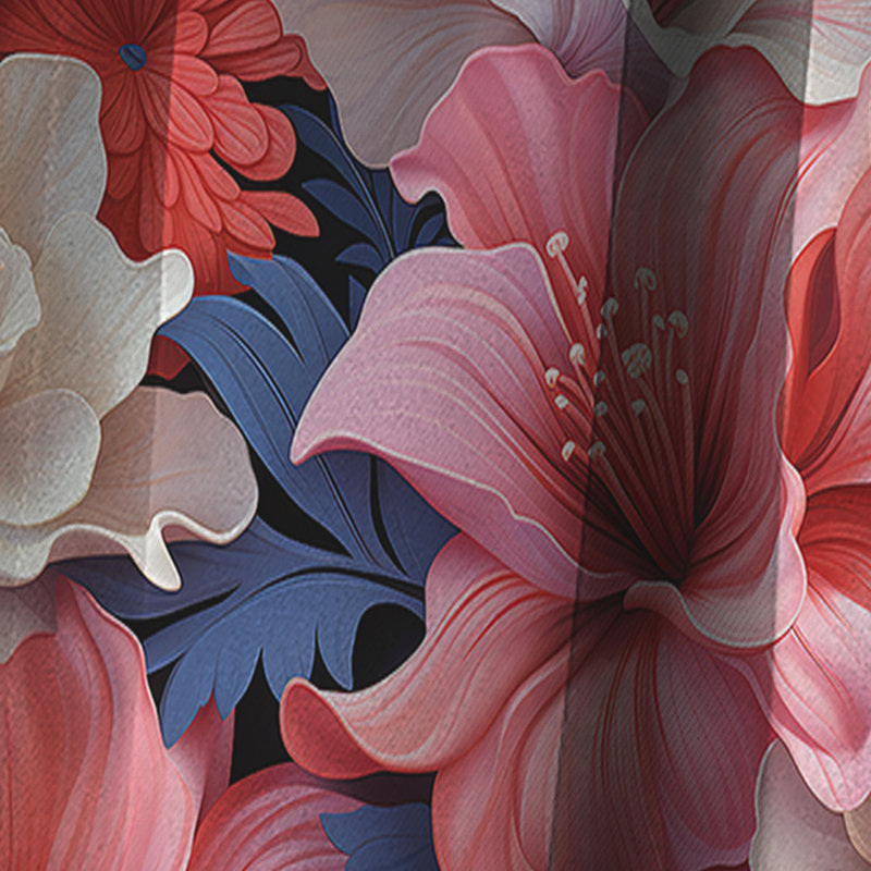 Coral Mirage Vii - motif tropical III - Rideau floral - Rideau occultant floral - 1 panneau, L 52 po x L 84 po
