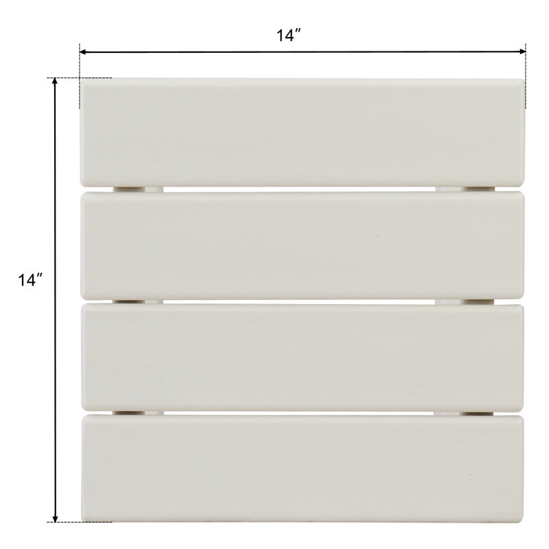 Table d'appoint carrée 36 * 36 * 47Cm, Blanc