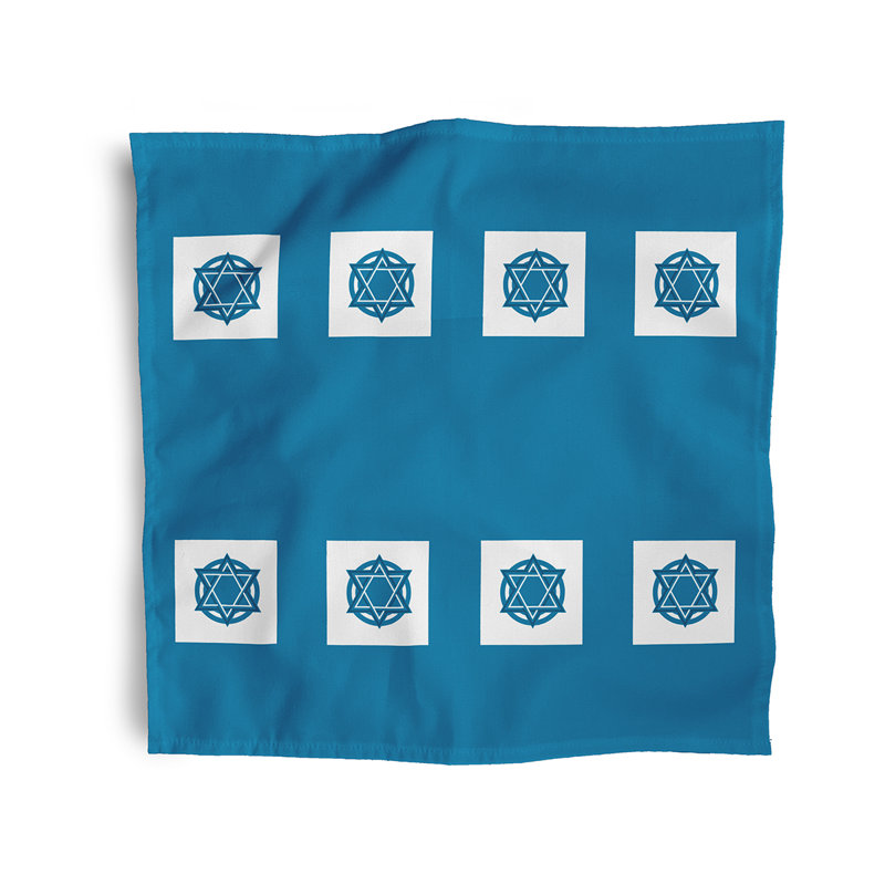 Serviette de 22 po étoile brillante, Bleu sarcelle