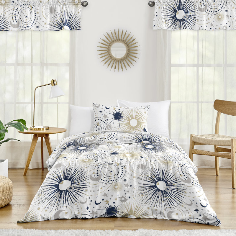 Celestial Navy Blue and Gold Twin Comforter Set by Sweet Jojo Designs