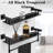 Glass Shelf For Bathroom,Bathroom Shelves With Towel Bar, Tempered Glass Shelves With Stainless Steel Towel Holder For Wall Shelf Sink Over Toilet.(Matte Black)-327225524