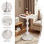 Petite table de bout ronde en métal, table de chevet vintage pour petits espaces, tables d'appoint modernes, tables basses pour salon, chambre à coucher, coins, patio - blanc
