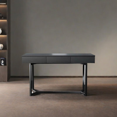 Simple desk for writing at home in black color
