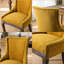 Ensemble de chaises de salle à manger Chic Mid-Century (ensemble de 2) - Dossier haut, structure en bois massif, accents bronze-1400282262