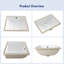 Eridanus 18.5mm L x 13.5mm W White Vitreous China Rectangular Sink with Overflow