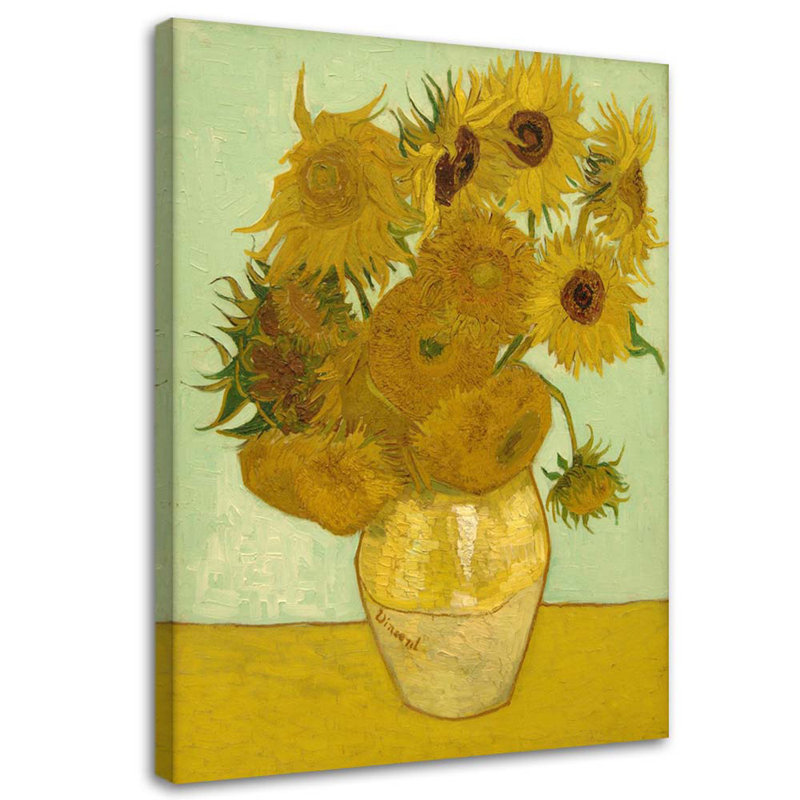 Wall Sunflowers - Wrapped Canvas Print, 100cm H x 70cm W