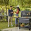 Keter Outdoor Patio Cooler Chest, 89.8 Qt Beverage Bar Cart w/ Wheels, Graphite