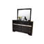 Ensemble de chambre à coucher avec rangement 4 pièces de style traditionnel en bois noir-123042525-123042526