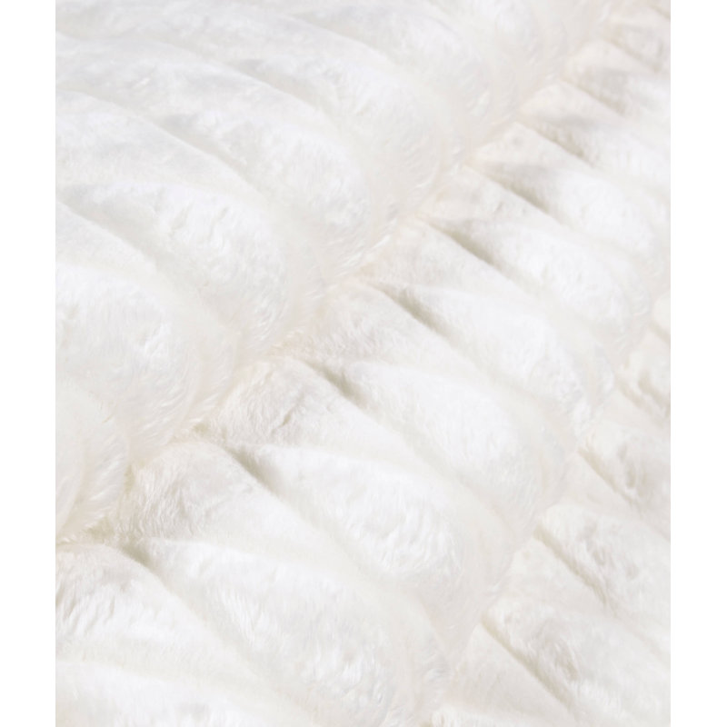 Tapis blanc rectangulaire en polyester tissé à la machine 2 pi x 3 pi 4 po Samons