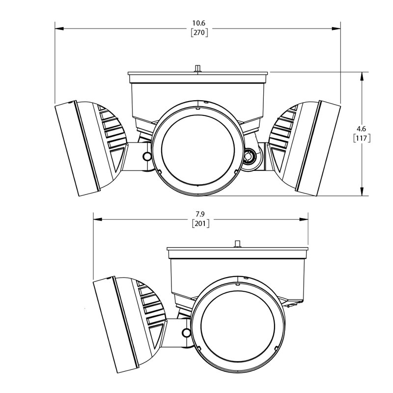 Projecteur extérieur de sécurité à DEL Lumen