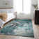 Premium Machine Washable Cerrito AMF518 Teal Rug