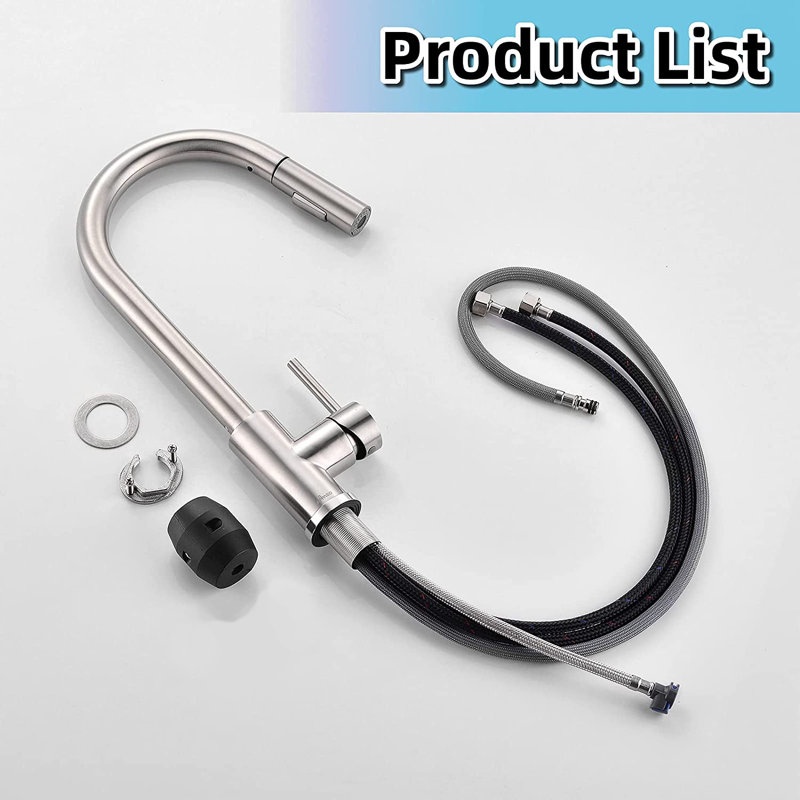 APPASO Pull Down Kitchen Faucet, Brushed Nickel