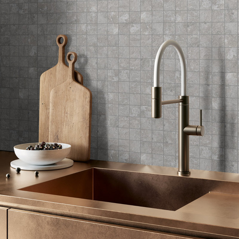 Aramon 11,65 po X 11,65 po Carreau de mosaïque de plancher et de mur en porcelaine mate à aspect calcaire (0,96 pi2 / chaque)