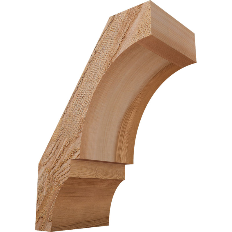 Genouillère Balboa, Cèdre rouge, Brute, H 14 po x l 6 po x P 10 po