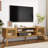 61" Mid Century Modern Tv Stand For 50/55/60/70 Inch Tv, Tv Media Console With Slatted Doors For Tvs Up To 70", Entertainment Center With Storage For Living Room, Bedroom, Oak-933950972-936024255