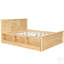 Lit plateforme en bois avec lit gigogne escamotable, armoire de rangement-1425633293-1425633295