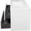 Meuble-lavabo mural blanc / beige de 36 po / 48 po avec lavabo, rangement, plateau blanc brillant en résine de pierre et tiroirs à fermeture en douceur-1522752375-1522752361