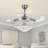 42" Crystal Ceiling Fans With Retractable Blades