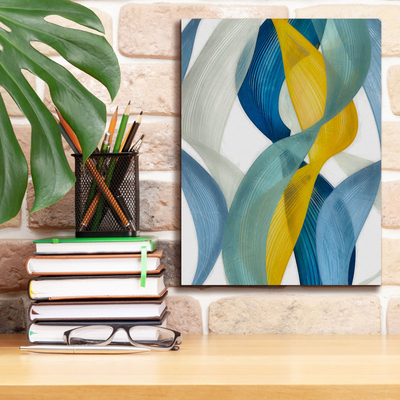  «Horizontal Bands 2» par Alonzo Saunders, art mural sur toile, 12 po x 16 po