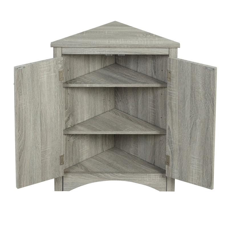 Triangle Bathroom Cabinet With Adjustable Shelves - 30Lbs Capacity Attractive Look