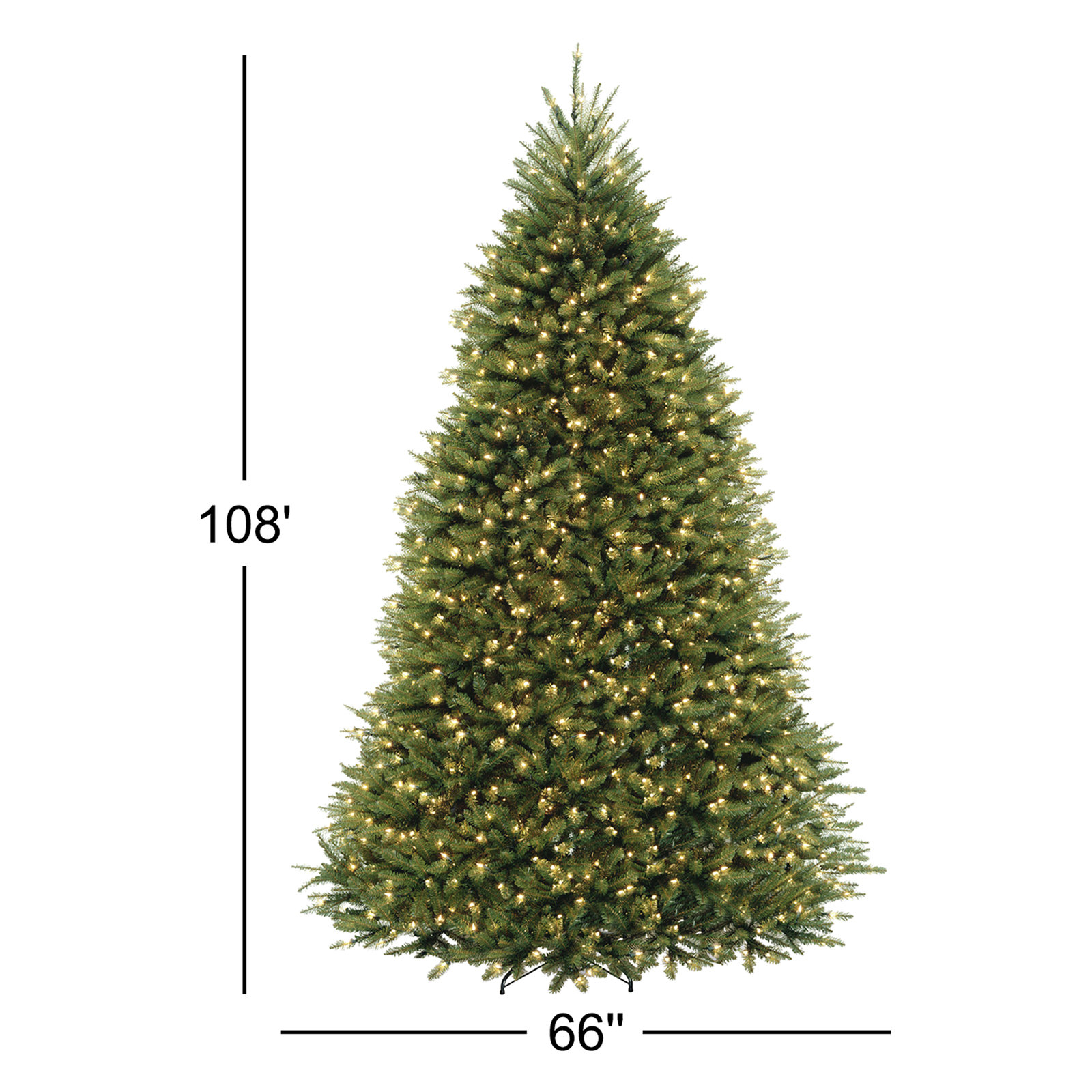 9' Pre-Lit Fir Dunhill Christmas Tree