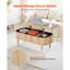 Table basse 39,4 po à plateau relevable et bureau ovale à compartiments cachés Burlywood-951924543