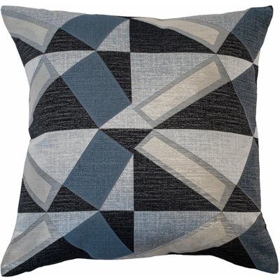 Vensey Geometric Blue Cushion