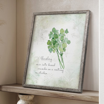 Fresh Parsley Framed Print - Solid Wood