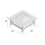 Square Steel Wood Burning Smokeless Fire Pit Table